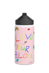 Love your Block - Stainless Steel Water Bottle (Pink)