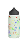 Love your Block - Stainless Steel Water Bottle (Light Green)