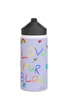 Love your Block - Stainless Steel Water Bottle (Purple)