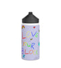Love your Block - Stainless Steel Water Bottle (Purple)