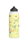 Love your Block - Stainless Steel Water Bottle (Yellow)